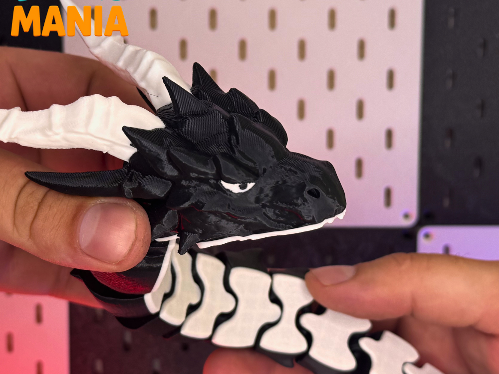 Flexi Dragon Articulated Print-in-Place