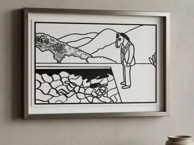Bojack Horseman -  Llavero y Cuadro de Pared