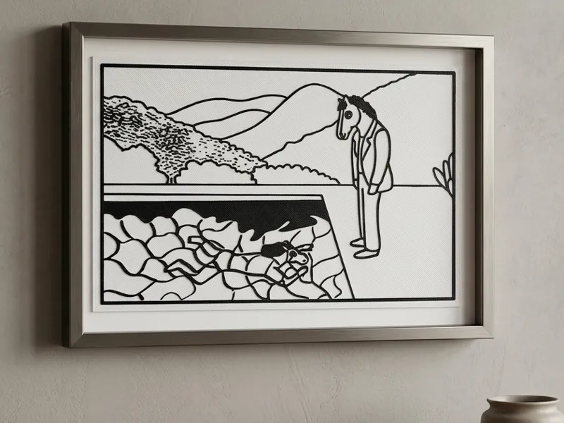 Bojack Horseman -  Llavero y Cuadro de Pared