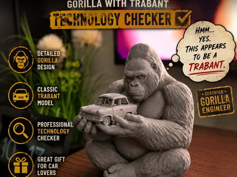 King Kong with Trabant - Desk Buddy