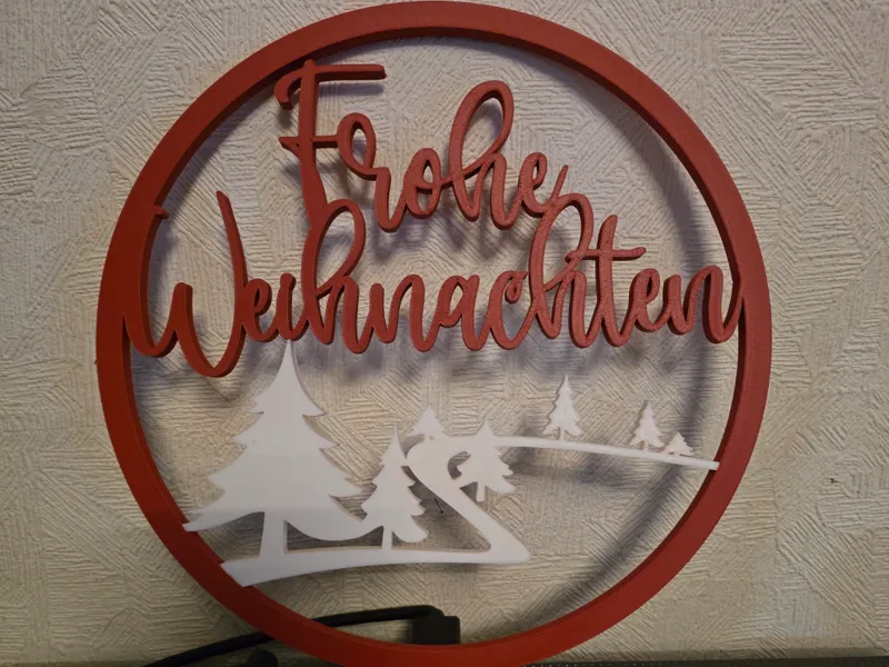 Frohe Weihnachten Deko-Ring / Xmas Ring Decor 