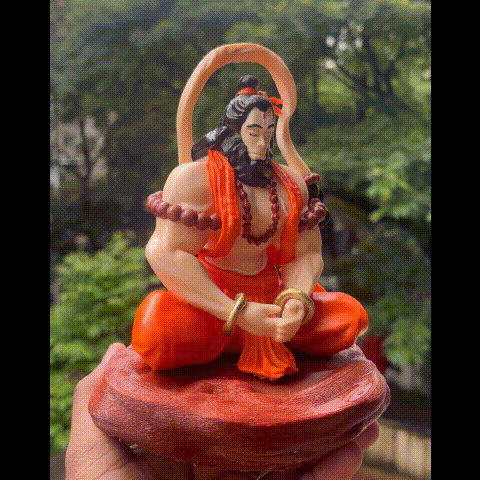 Meditating Hanumanji (Multicolor)