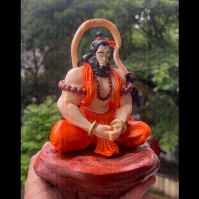 Meditating Hanumanji (Multicolor)