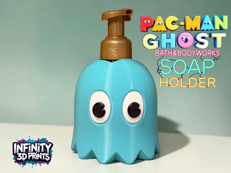 MULTIPART-PAC MAN GHOST BBW FOAMING SOAP HOLDER