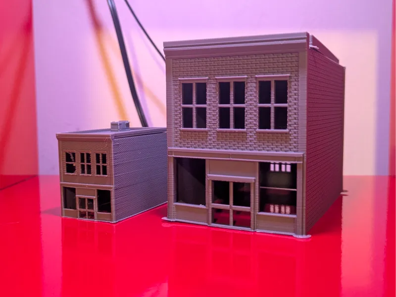 N Scale Layout Model | Brick Storefront Building