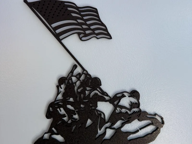 WW2 Raising the Flag on Iwo Jima Silhouette