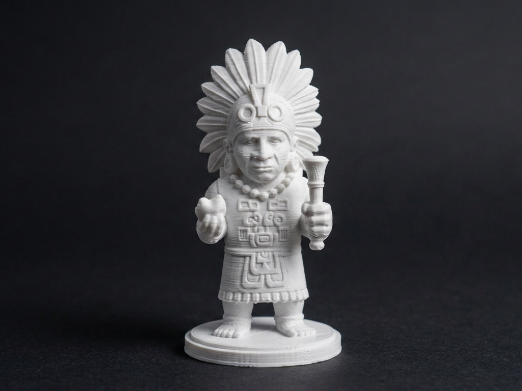 Aztec Warrior Chief Figurine
