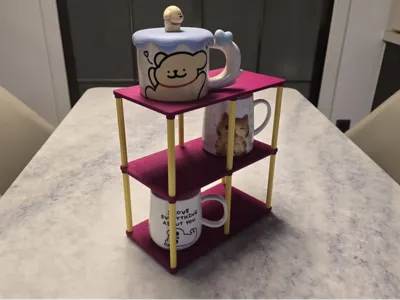 Octagonal Column Cup Holder