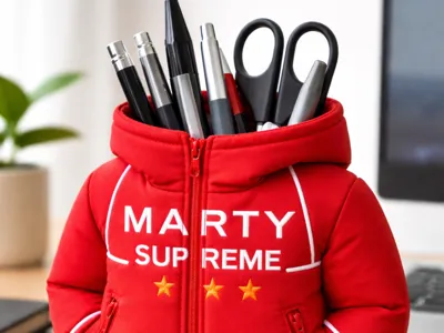 Marty Supreme jacket pencil holder (red)