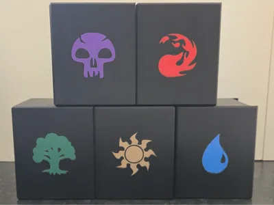 MTG EDH Commander Deck Box Mana Symbols Minisnap