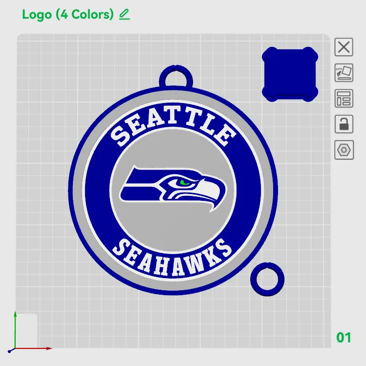 Seattle Seahawks - Hype Chain - Free 3D Print Model - MakerWorld