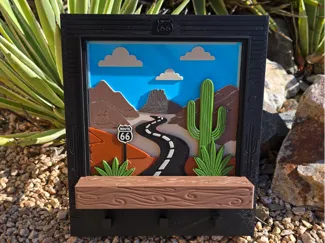 Route 66 Flip-o-Scape Key holder frame NjoyTek