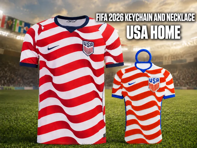 FIFA 2026 USA Jersey Keychain and Necklace 