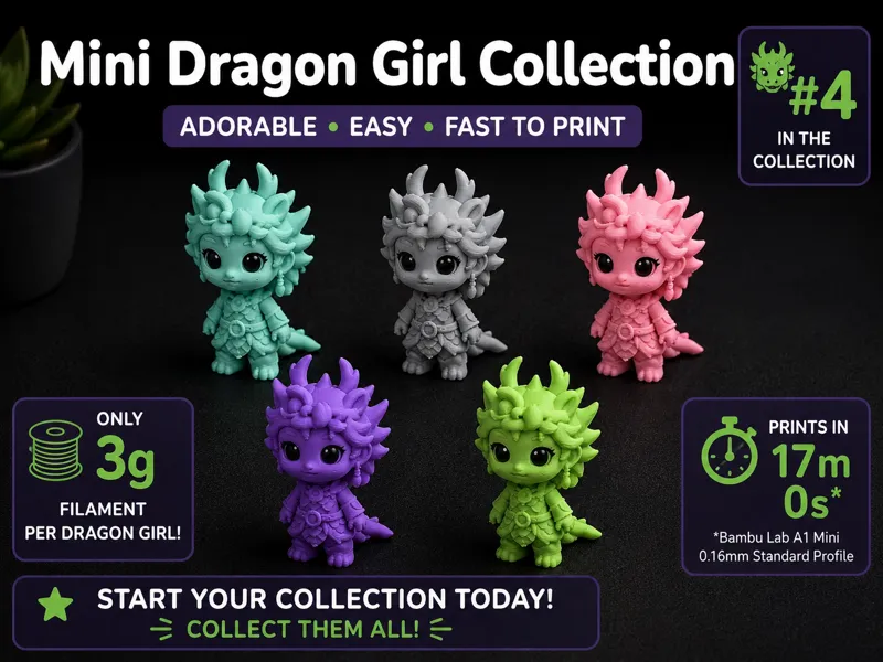 Tiny Dragon Girl – Fast, Cute & 3g Filament
