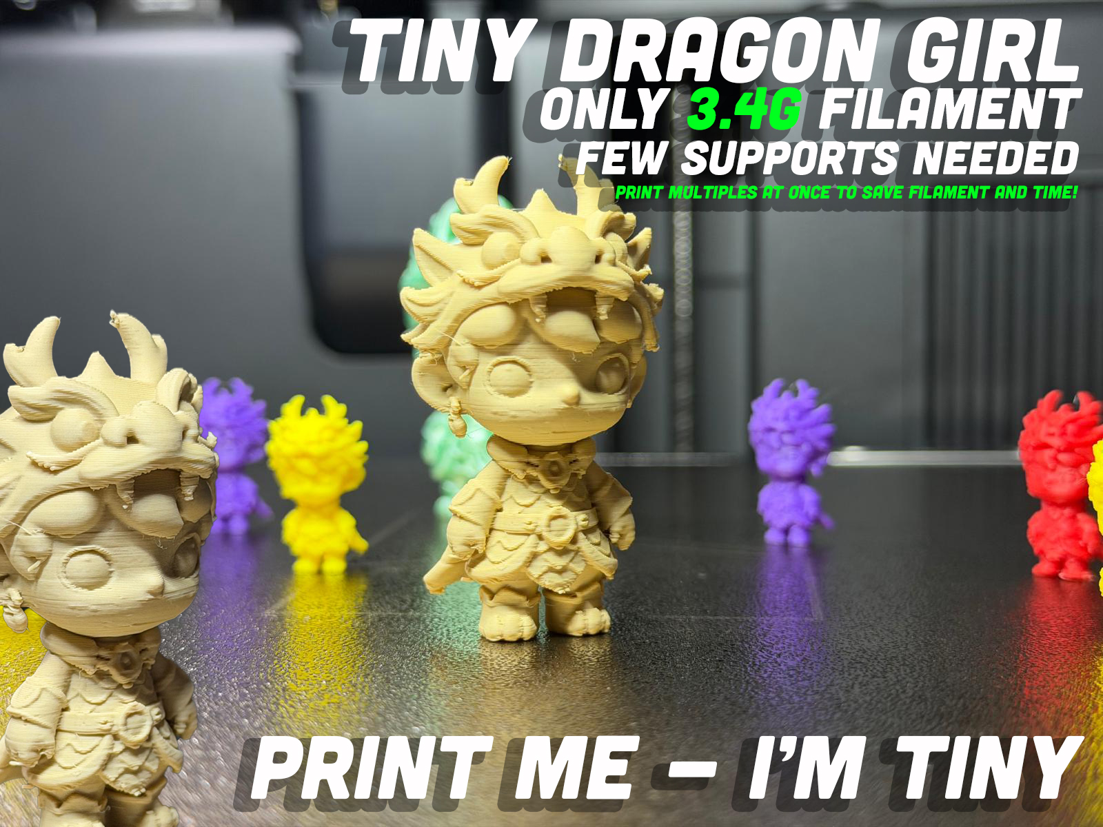 Tiny Dragon Girl – Fast, Cute & 3g Filament