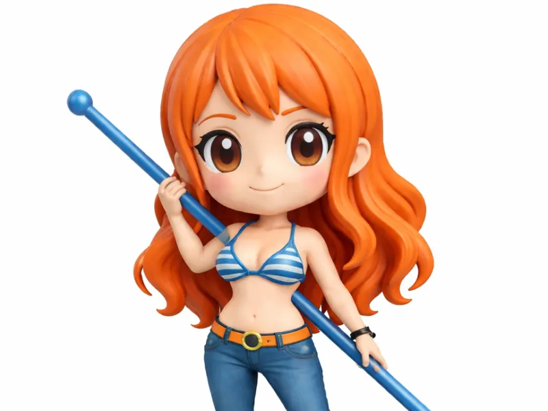 Nami - One Piece Straw Hat Navigator (Chibi Style)