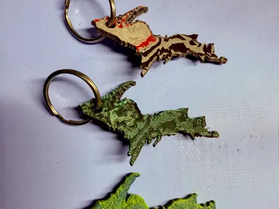 Upper Peninsula Key Chain