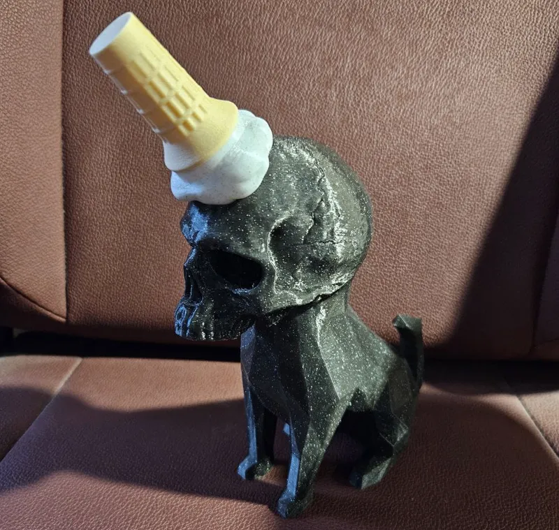 Dead Low Poly Unicorn Dog Pop Art Statue