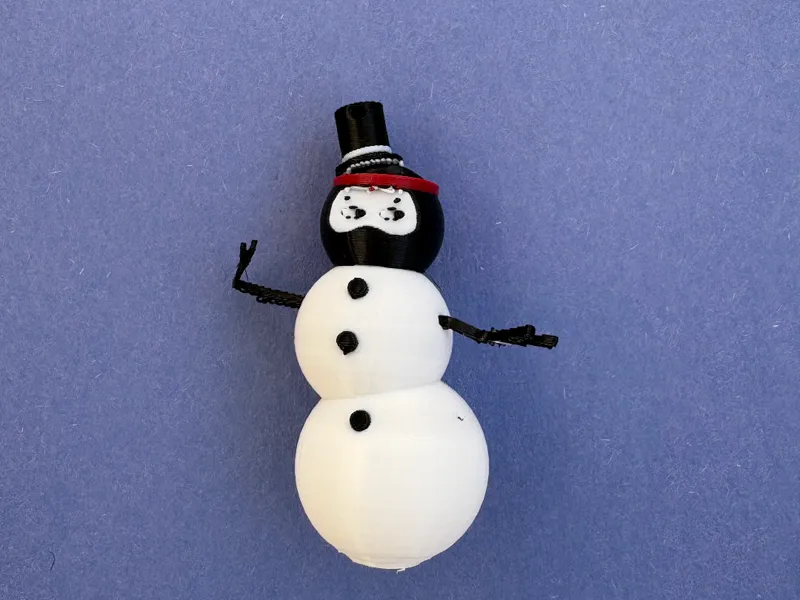 Ninja Snowman Ornament With/Without AMS
