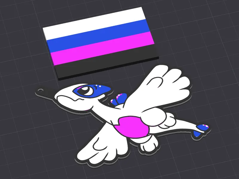 Cute Chibi Lugia keychain