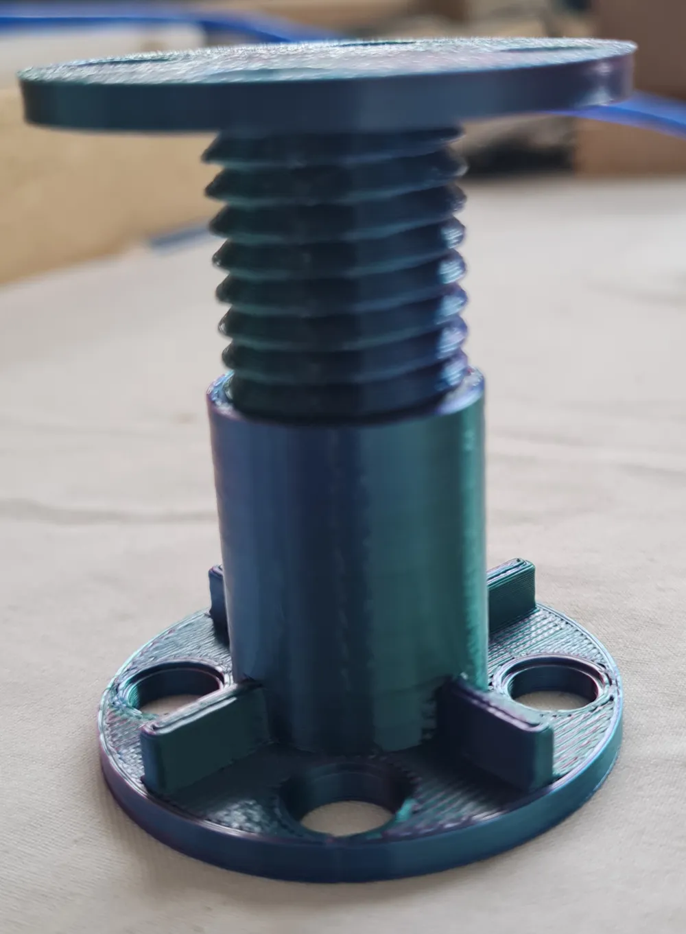 Adjustable Screw Thread Furniture Riser - Free 3D Print Model - MakerWorld