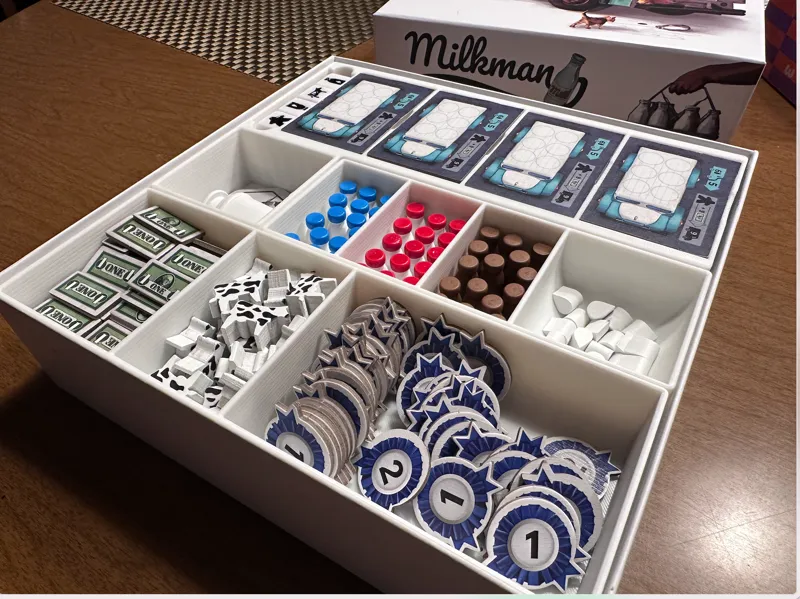 Milkman board game insert