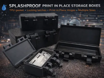 Waterproof Latch Sealed Boxes - Print-in-Place