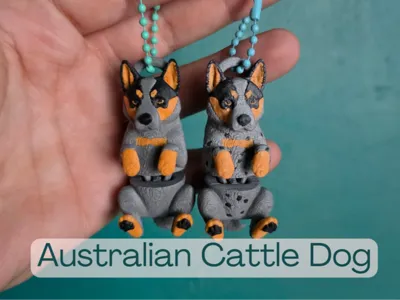 Australian Cattle Dog - articulated keychain