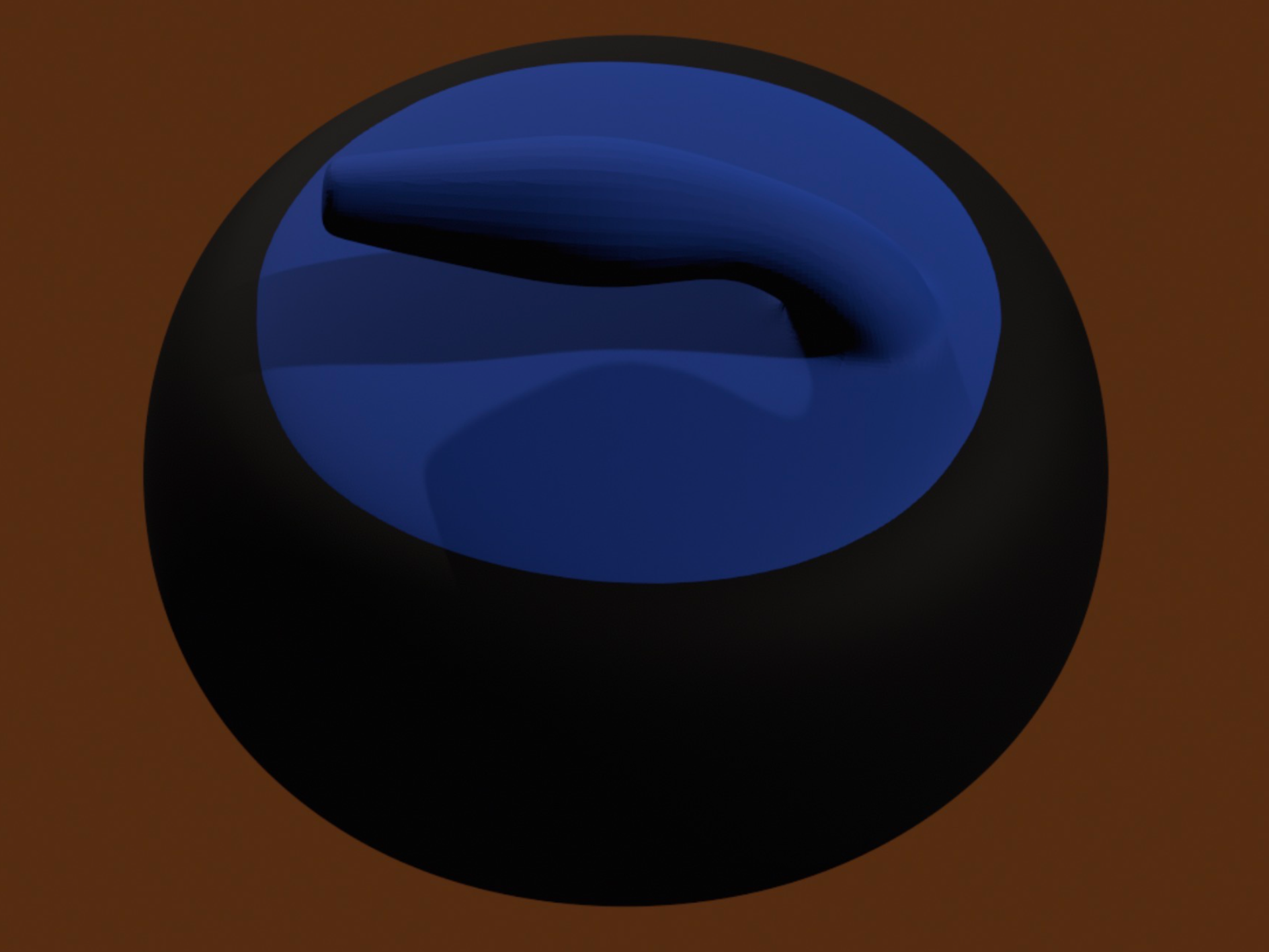 Printable Curling Stone - Miniature / Cake Topper