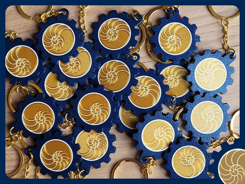 The Gear - Nautilus Forge Logo - Keychain
