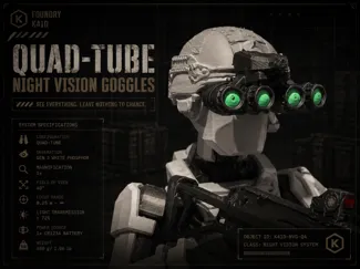Dummy 13 Quad Tube Night Vision Goggles-AMS&NonAMS