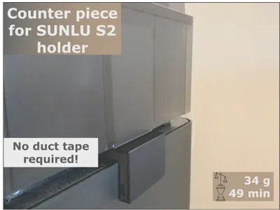 Counter piece for S2 holder to avoid duct tape