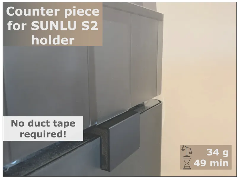 Counter piece for S2 holder to avoid duct tape