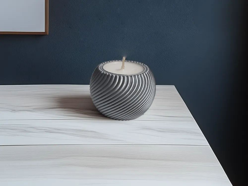 Modern Candle Tealight Holder - Free 3D Print Model - MakerWorld
