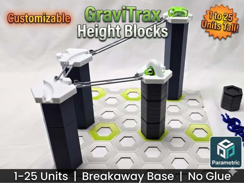 Customizable GraviTrax Height Block