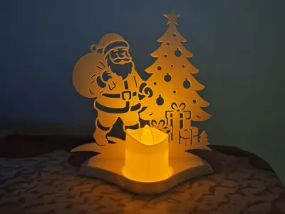 Santa LED Candle
