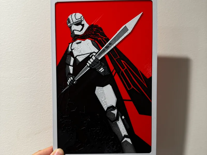 Minimalist Captain Phasma - Hueforge Print
