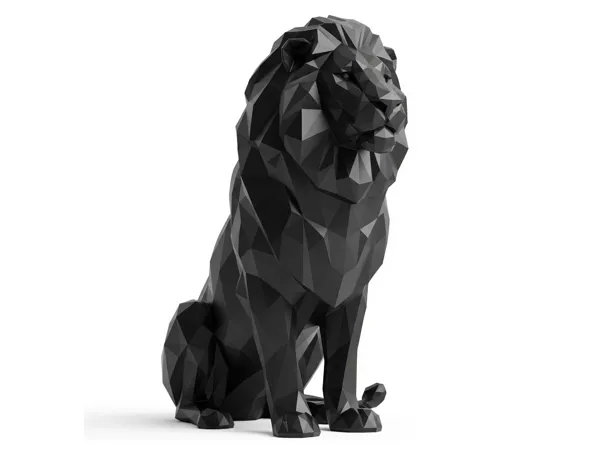 Lion décoratif low poly