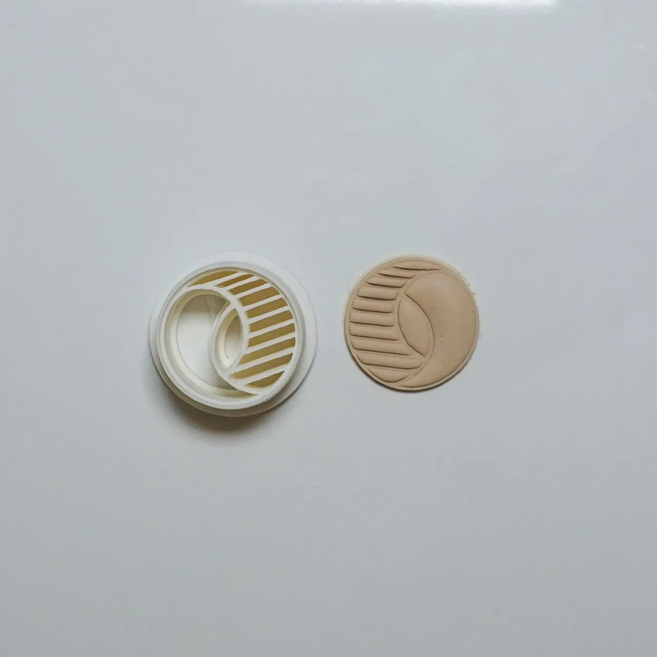 Abstract Circle Polymer Clay Cutter Earrings view 3