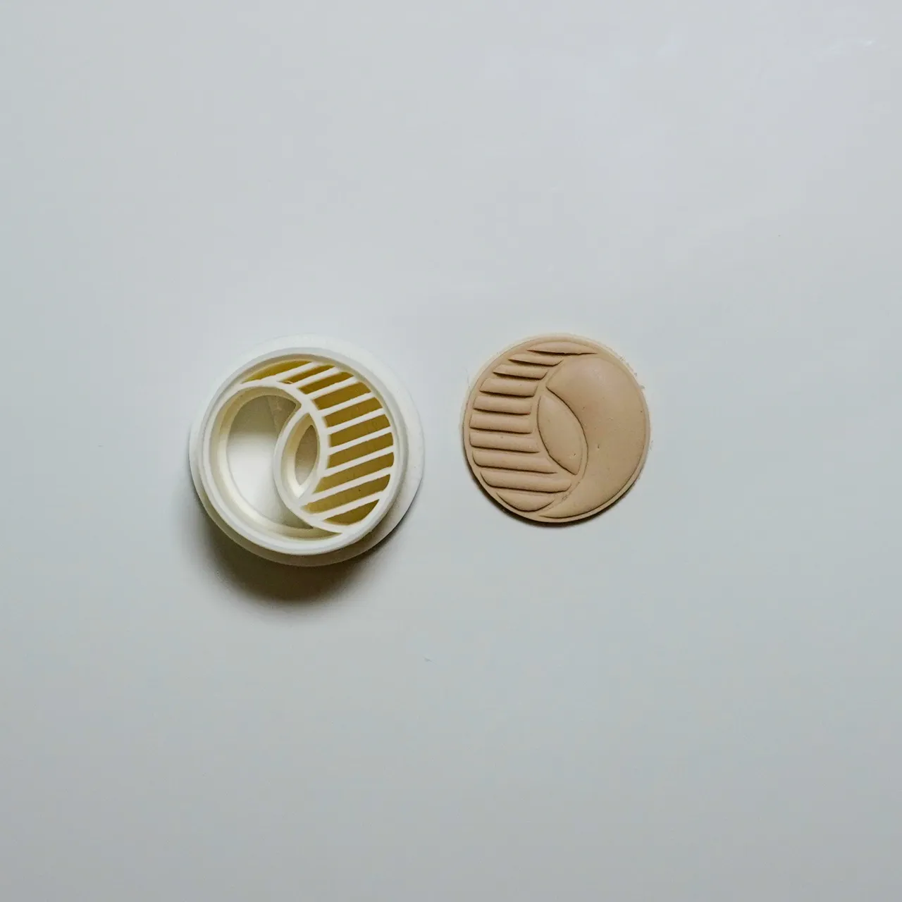 Abstract Circle Polymer Clay Cutter Earrings view 2
