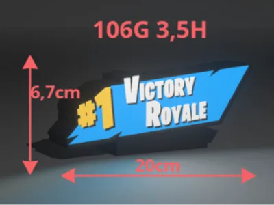 FORTNITE VICTORY ROYALE LEDBOX LEDLAMP WALLART2d