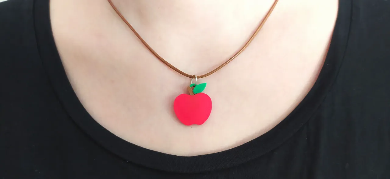 Cute Apple Charm - Earrings, Keychain & Necklace view 3