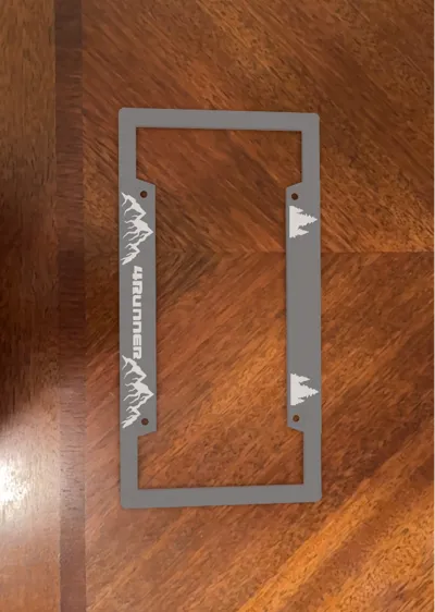 4Runner License Plate Frame w/ Mountains and Trees