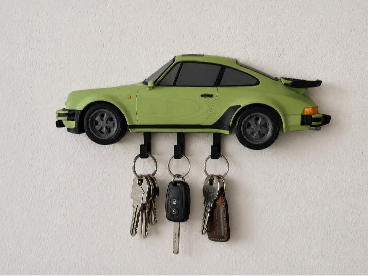 Porte-clés Porsche 911 Turbo – Support mural