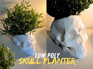 Low Poly Skull Planter