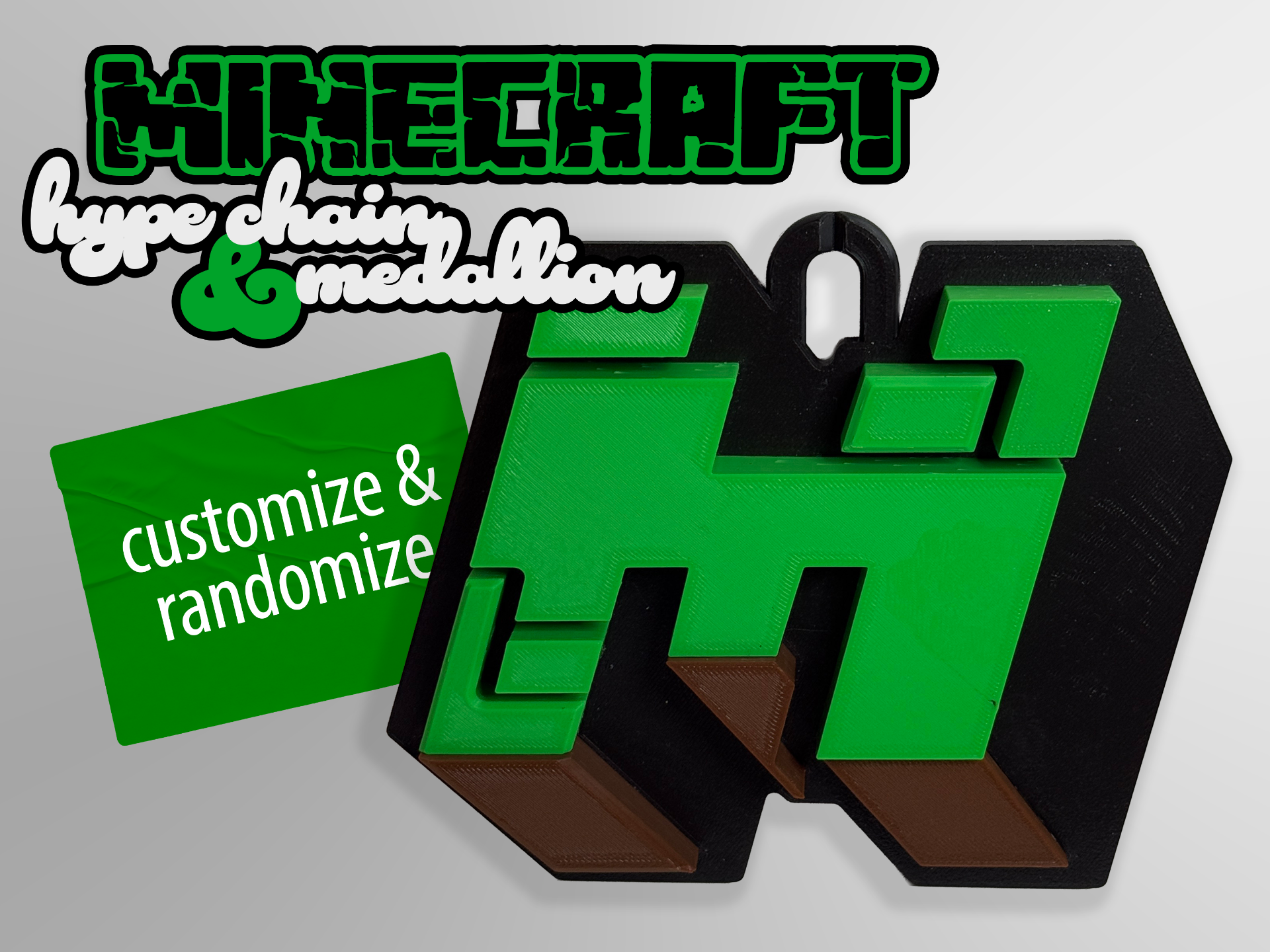 Minecraft Hype Chain and Medallion