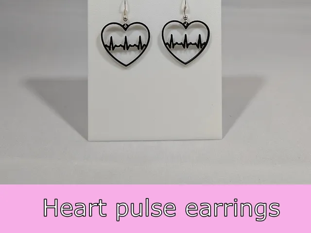 Heart pulse earrings