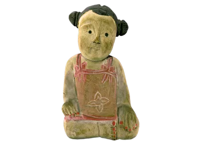 19th-century Japanese wooden statue