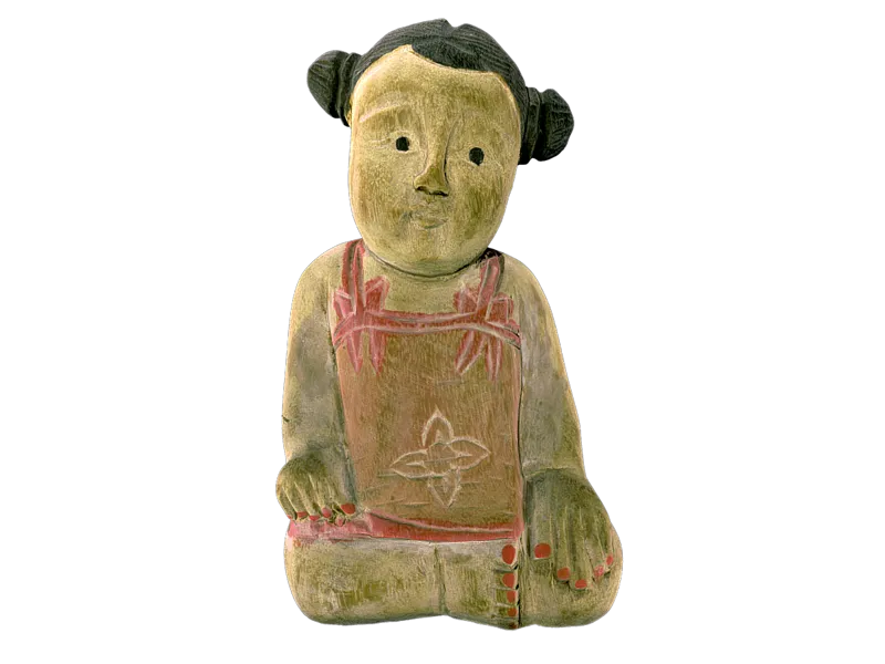 19th-century Japanese wooden statue
