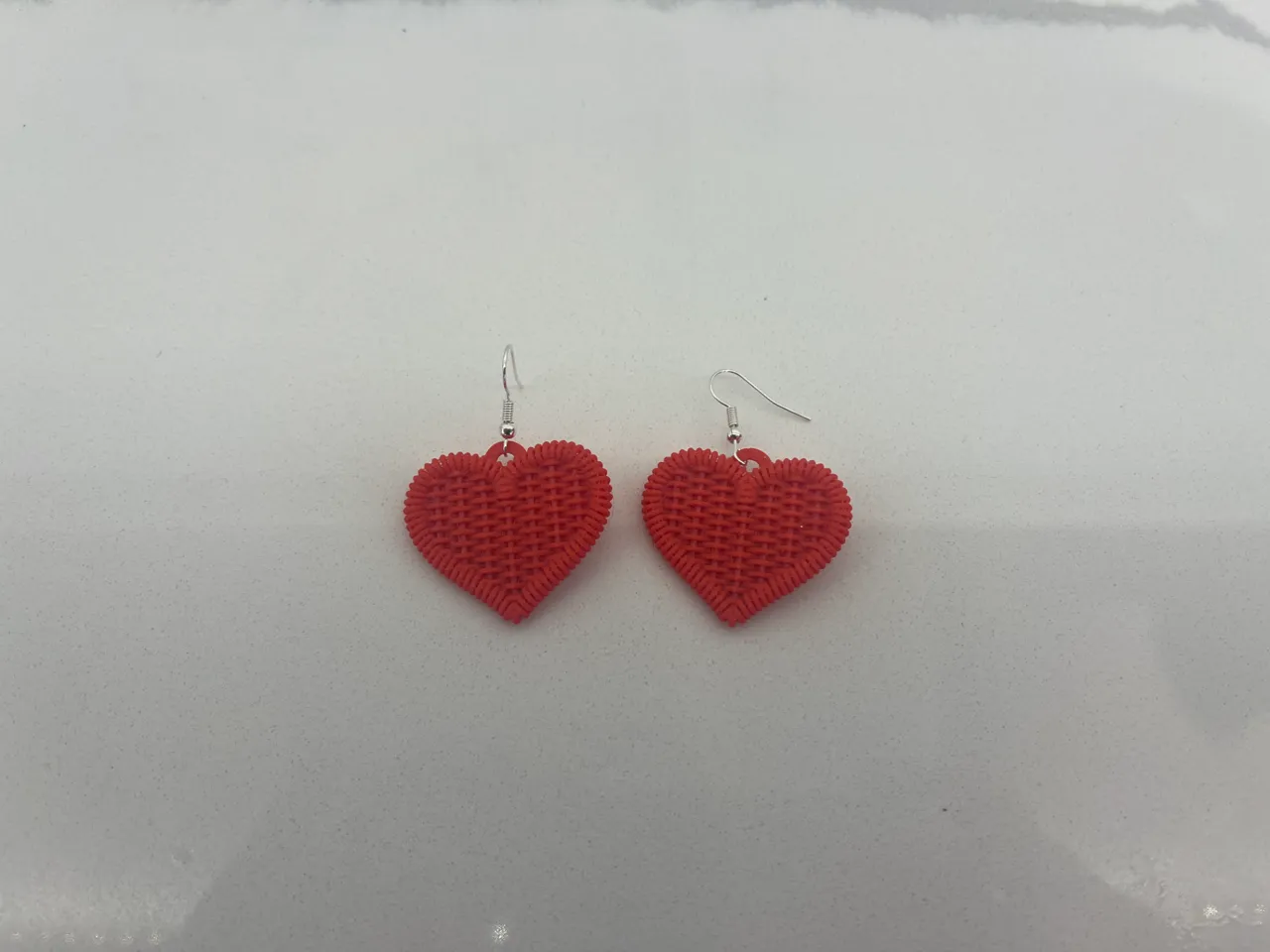 Valentine's Woven Heart Earrings view 4